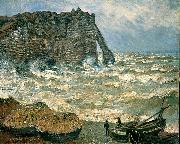 Agitated Sea at Etretat Claude Monet